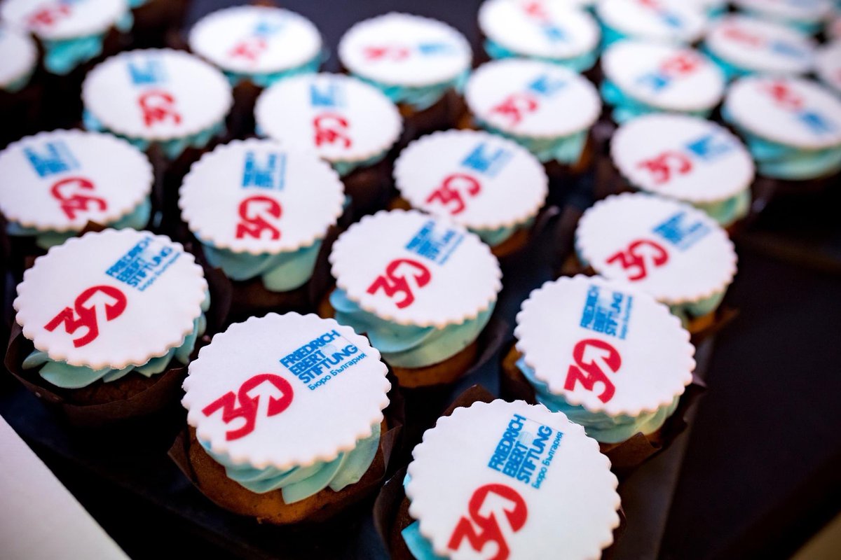 FesBulgaria's tweet photo. The FES Team in Bulgaria on the 30th anniversary of our office in the country 🎉🎂🥂
#FESBG #30years #SocialDemocracy 
@FESnewsbrief https://t.co/bdSEZHbuTW