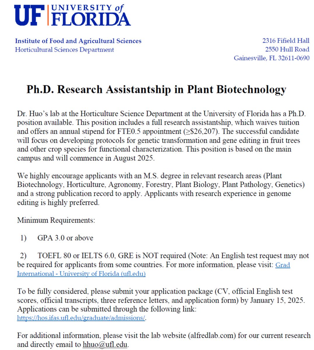 We have a Ph.D. Assistantship Available.