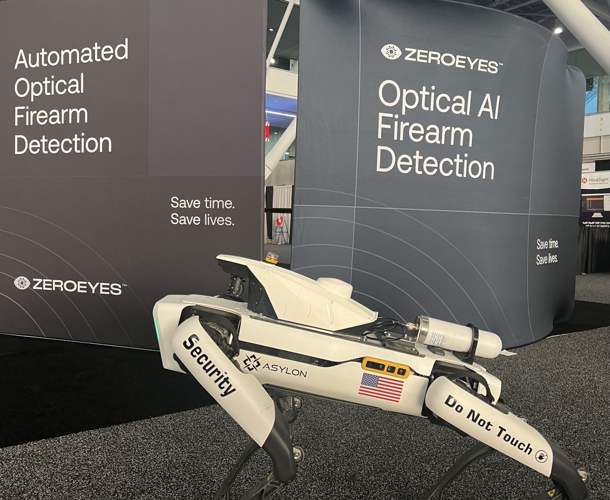 asylonrobotics's tweet image. DroneDog was on patrol at IACP, visiting our amazing partners @908Devices & @ZeroEyesAI!
Together, we're advancing chemical threat ID & AI firearm detection to keep the world safer.
#IAI #SecurityRobotics #AI #Innovation #Asylon #DroneDog