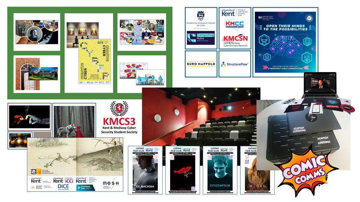 In addition to the "#Creative Cyber" #Exhibition, the 2024 #iCSS #Cyber #Security #Awareness #Month (iCSS-#CSM24) also see four #screening nights, two types of #cybersecurity #escaperoom #games, an cyber/#AI #fables session, etc.:
research.kent.ac.uk/cyber/2024-cyb…