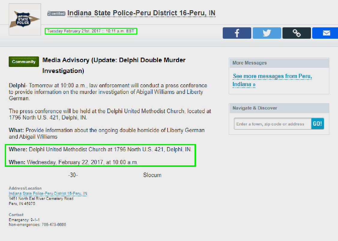 MattBlacInc's tweet image. Tuesday February 2⃣1⃣st, 2017 at 1⃣0⃣:1⃣1⃣ a.m. ET

#RichardAllen #DelphiArchives #DelphiMurders

#Presser | February 2⃣2⃣nd, 2017 at 10:57am ET

#ARCHIVES