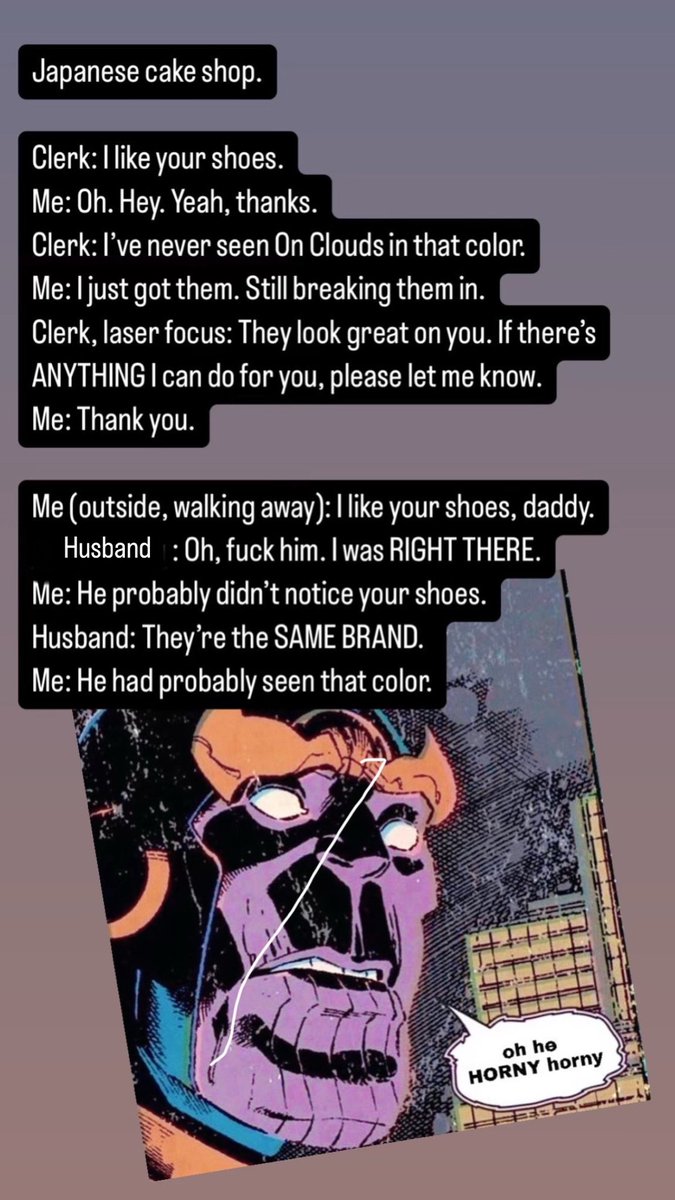 A good 10-12 seconds of walking away in silence passed in the parking lot before I uttered a word.