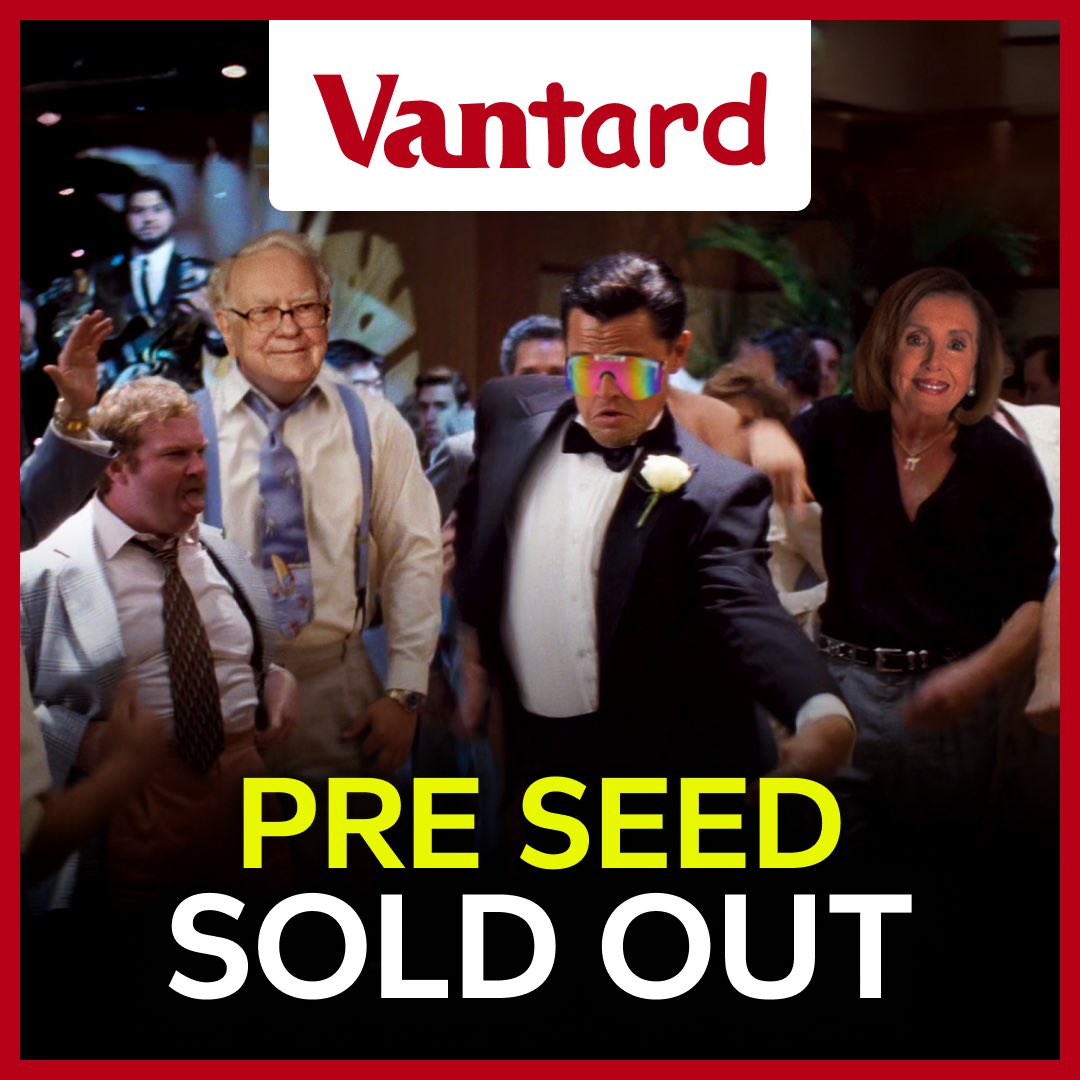 Our Pre-seed round has now SOLD OUT. 

For those who got in early, congratulations.

For those who didn't, our Seed round goes live Thursday 24th, 1pm UTC.

Don't say we didn't warn you. The memecoin supercycle is here. Do not miss out. 

vantard.xyz