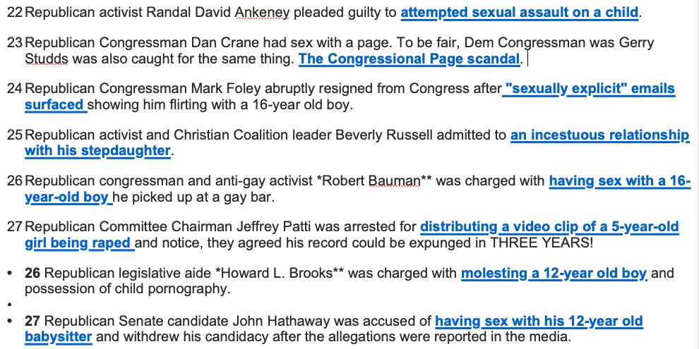 #Republicans guilty of sexual assault.