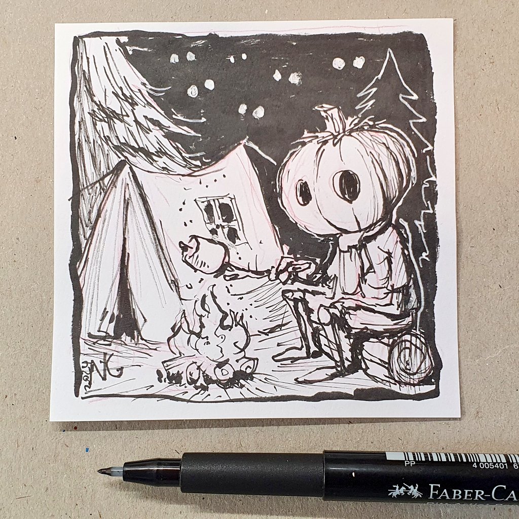 framerenders's tweet photo. #inktober #inktober2024🍁🍂
DAY 22: #CAMP

#inktobercamp #inktober2024camp #pumpkin #halloween #inktoberworld #draweveryday #originalart #comics #comicbook #cartoon #sketchbook #inking #art #dailysketch #dailydraw #cyprus #october #imagination #artwork #framerenderstudio https://t.co/pBR5bDqxkC