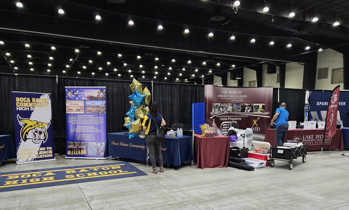 Asci_PBCTE's tweet photo. High Schools are setting up their booths for tonight's Showcase of Schools! #Showcase24 @pbcsd @SDPBCChoiceCTE 2/4 https://t.co/8aK8r3uQoX