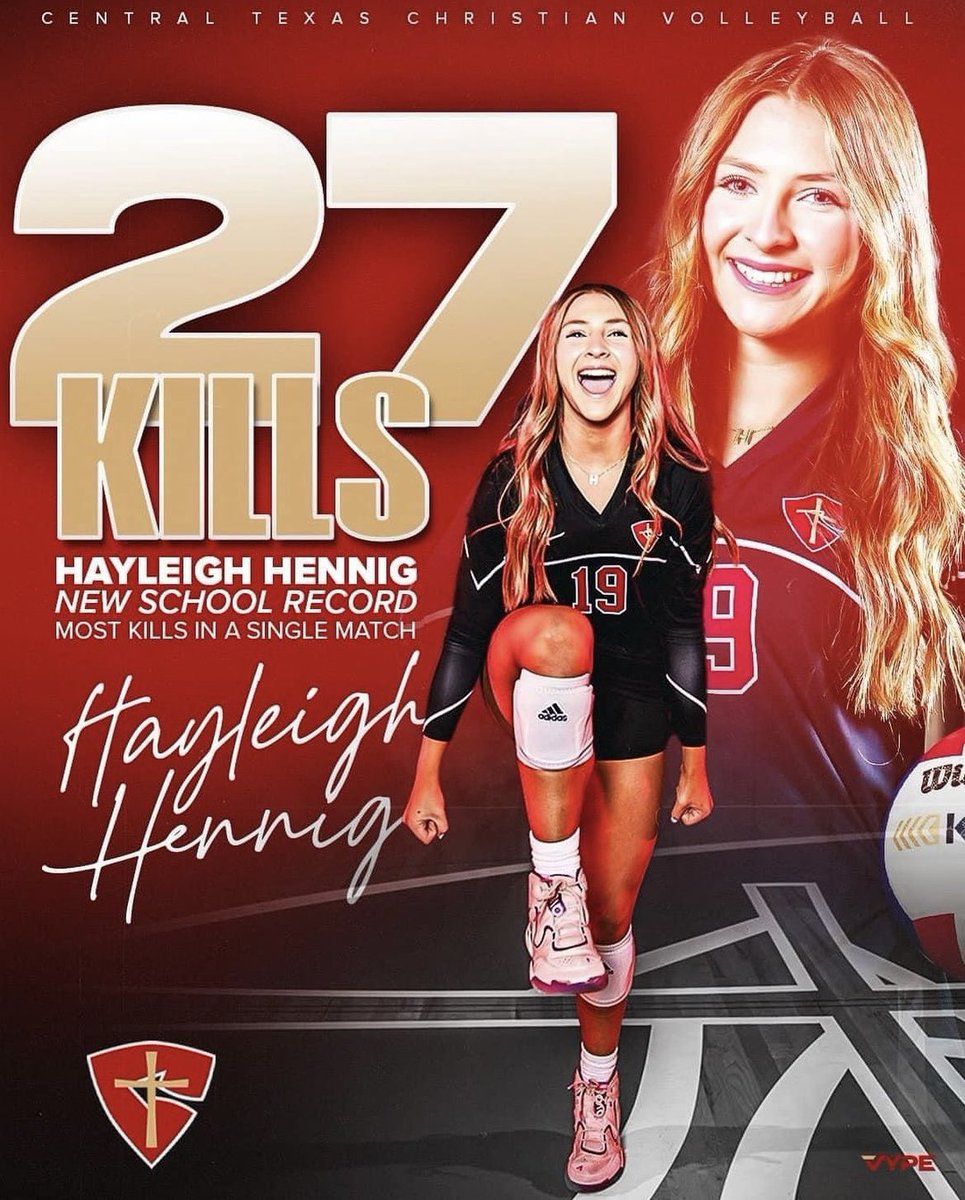 Congratulations to Hayleigh Hennig (AJV 16 adidas/2027 OH) on breaking Central Texas Christian School’s record for most kills in a match!

Keep up the good work🤩💪

#settingahigherstandard