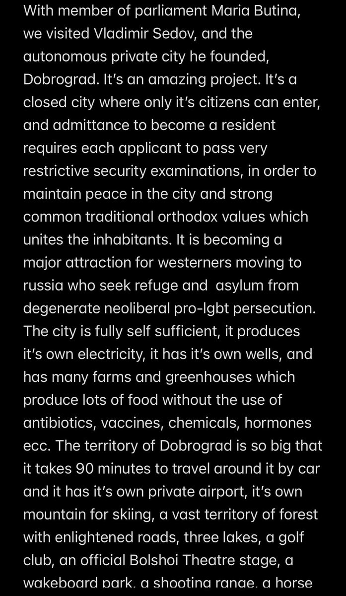 PStramezzi's tweet image. At Dobrograd with @Maria_Butina and Vladimir Sedov (founder of Dobrograd). Read more about this wonderful place on the third and fourth photo attached in this post