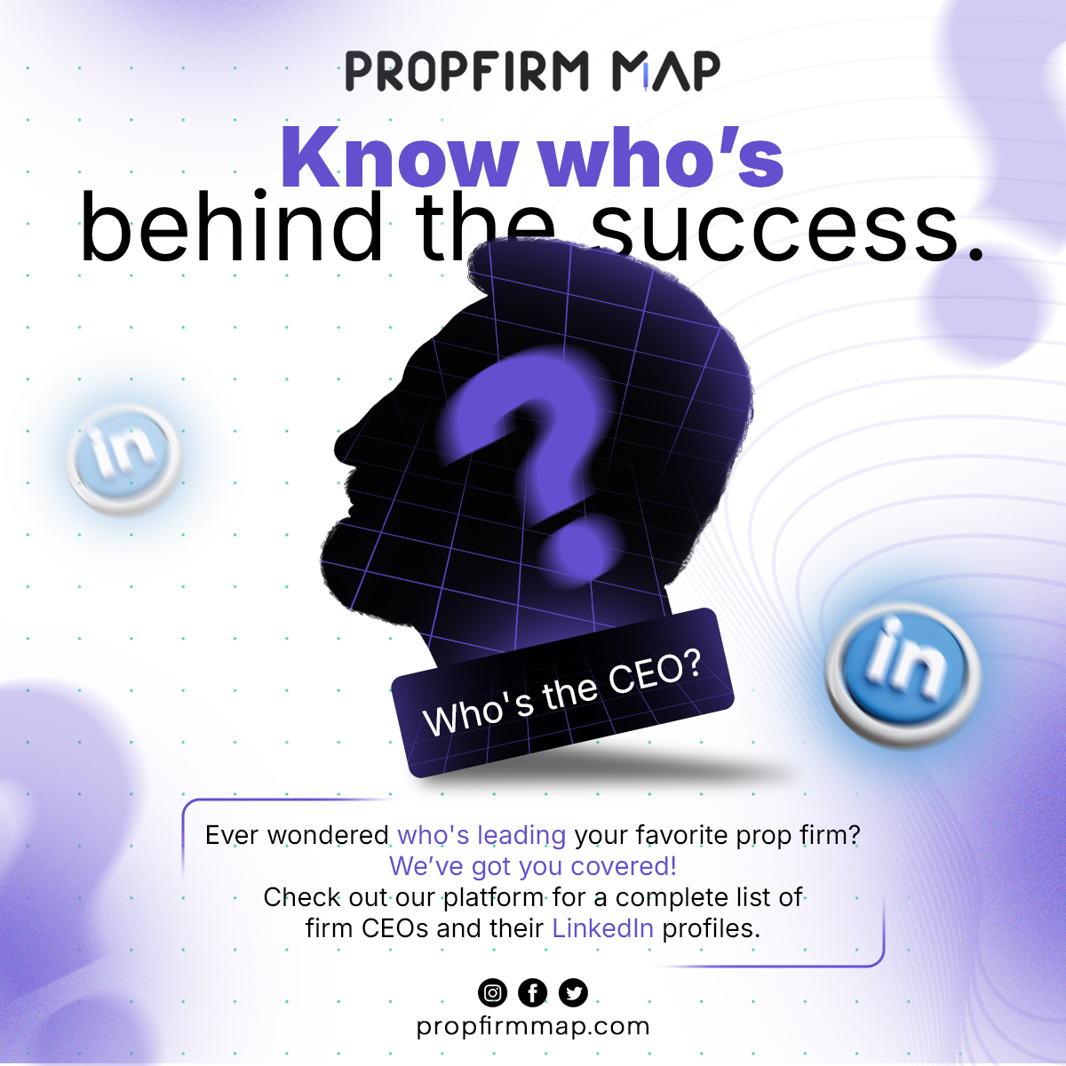 PropFirmMap's tweet image. 🕵️‍♂️ Ever wondered who's the CEO of a specific prop firm ? 

🆕With our new feature, you're able to see who's the CEO and interact with their LinkedIn profiles