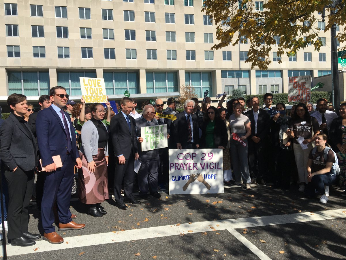 Join <a href="/mccpeace/">Mennonite Central Committee</a> in encouraging the <a href="/StateDept/">Department of State</a>
to take bold action at #COP29. And thank you to those from the U.S. climate envoy for joining the faith community in prayer today. #FaithAtCOP mcc.org/campaign/urge-…