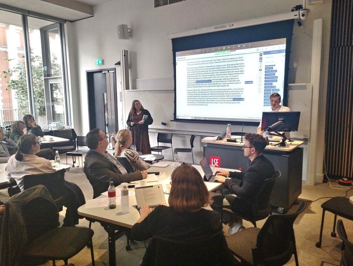 Our colleagues from <a href="/TheLSECourse/">LSE100</a> (<a href="/jillianterry/">Dr Jillian Terry</a> and Chris Blunt) pop in to give us a few tips regarding the use of Turnitin for feedback to students. #LSEEdForum