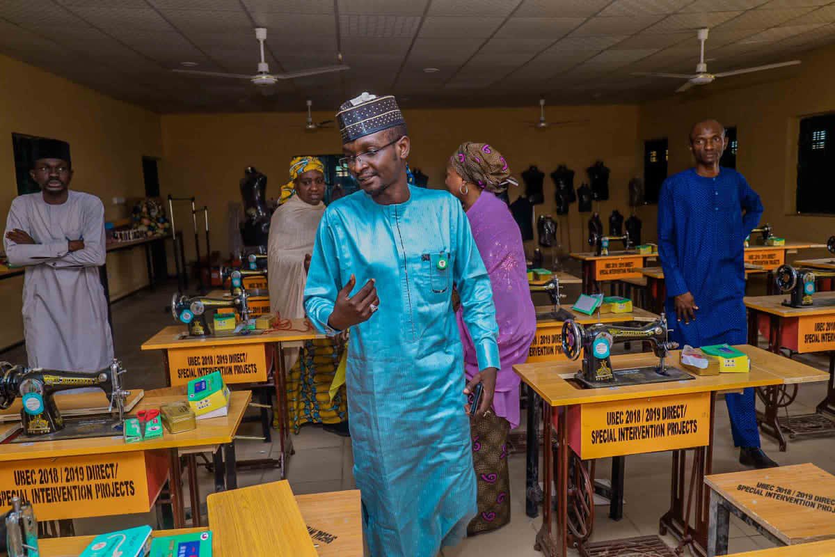 The Ag Executive Chairman, Dr Jameel Haruna went on a familiarization tour with PM Human Resources, Dr Christy Ayi Alademerin and AD, Project Mgt Zainab Mustapha to UBEC Second Chance Vocational &amp; Skills Acquisition Center @ GJSS Dalet Barracks Kawo, Kaduna North.