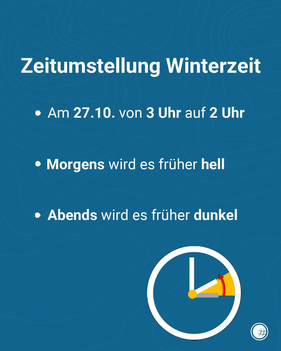 WetterOnline_AT's tweet image. Nächstes Wochenende kehren wir zur Normalzeit zurück, die auch als Winterzeit bezeichnet wird. In der Nacht zu Sonntag werden die Uhren von drei Uhr 🕒 auf zwei Uhr 🕑 zurückgestellt. Freust du dich? 

#Zeitumstellung #Normalzeit #Winterzeit