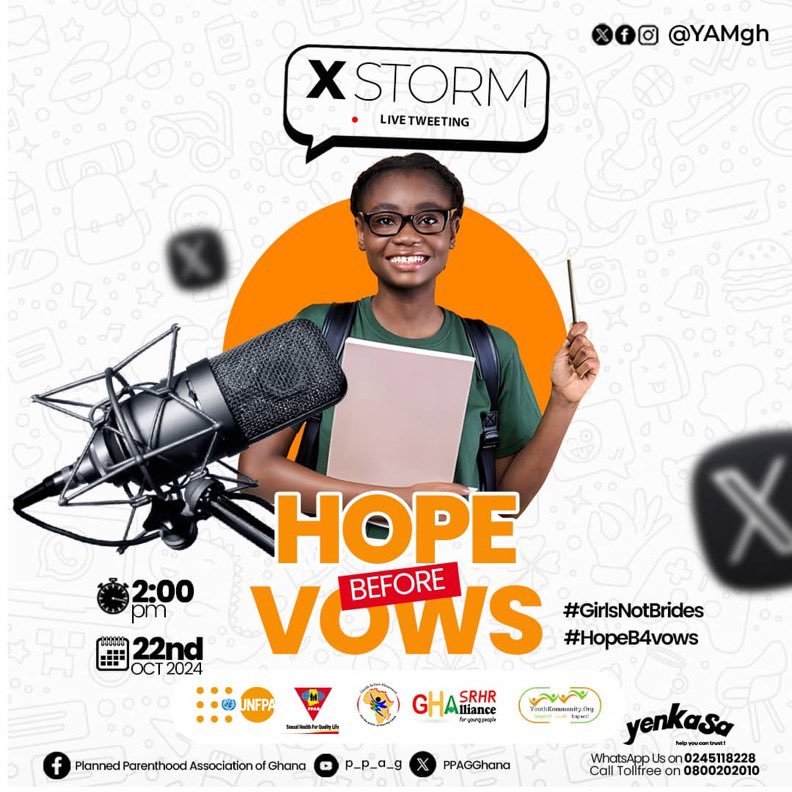 A world without child marriage is a world where girls can dream big and achieve even more. Let’s fight for that world!  #HopeB4Vows #GirlsNotBrides <a href="/UNFPAGhana/">UNFPA in Ghana</a> <a href="/PPAGGhana/">Planned Parenthood Association of Ghana (PPAG)</a> <a href="/YAMghana/">YouthActionMovement</a> @YenkasaGh <a href="/cmghana/">Curious Minds Ghana</a>