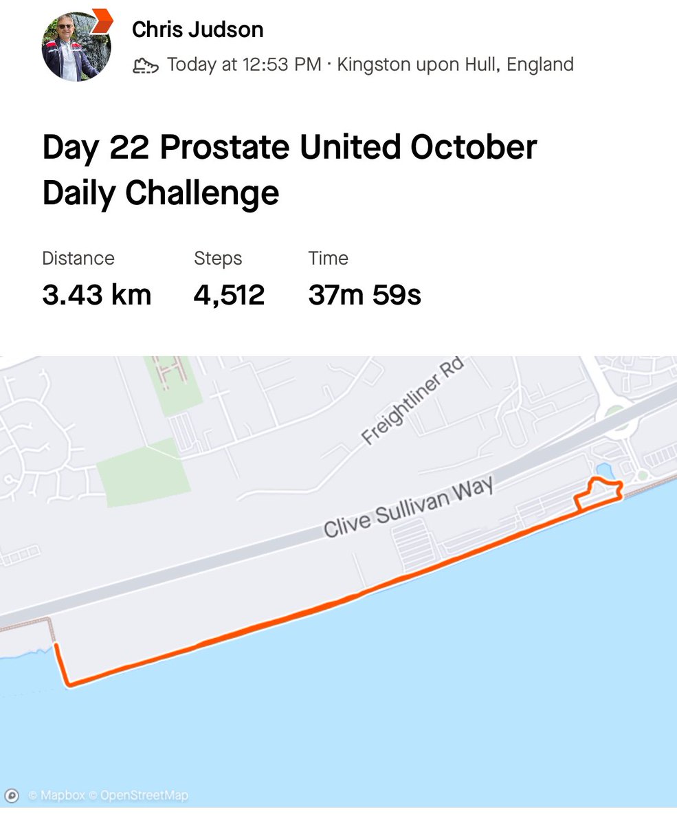 CHERRYREDIMP's tweet photo. Day 22 Done of the Prostate United October Challenge.
This month raising awareness and donations to save lives.
@prostateunited @Prostate Cancer UK @Lincoln City Football Club 
Raising awareness and funding to keep people alive. See my story in link.
https://t.co/qVCNy0peu3… https://t.co/GG9hES7yZC