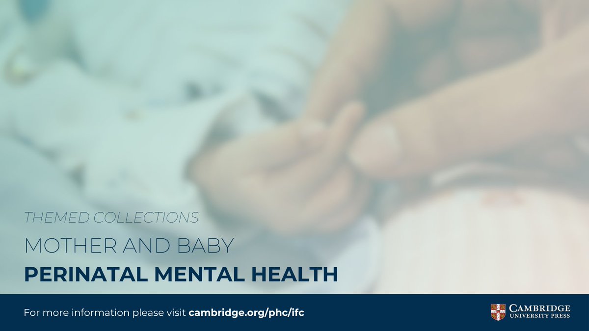 Following #WorldMentalHealthDay2024 we'd like to highlight another relevant section of our themed #PrimaryHealthCare collections: #Perinatal #MentalHealth - take a look now: cambridge.org/core/journals/…

#PublicHealth #MedicalResearch #HealthcareInnovation #HealthPolicy