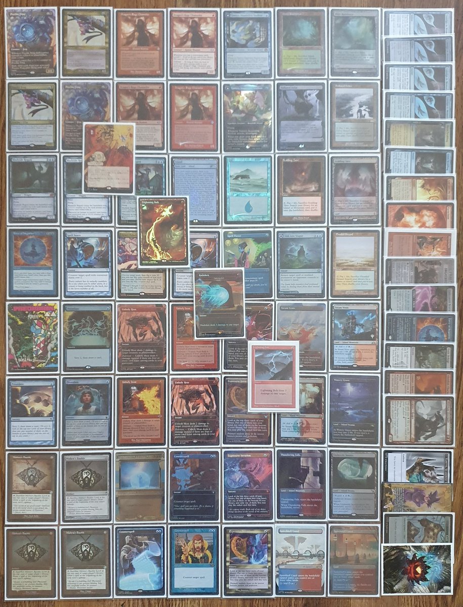 DeltaMoth's tweet image. Did decently well at a few RCQs last weekend coming 7th and 4th on Grixis Murktide.

@geneSnealer for deck photo inspo
@pissduggery for the fellow mismatch enjoyer
@fireshoes for clout