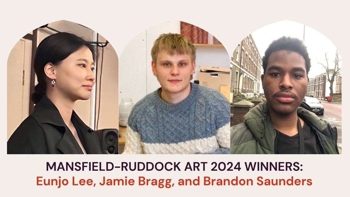 Mansfield College, University of Oxford (@mansfieldoxford) on Twitter photo We're delighted to announce the recipients of the Mansfield-Ruddock Art Prize for 2024: Eunjo Lee, Jamie Bragg and Brandon Saunders. 🎉
The Prize acquires artworks from <a href="/TheRuskin/">TheRuskinSchool</a> degree show each year for Mansfield's contemporary art collection. 🖼️⤵️
shorturl.at/omn4t We're delighted to announce the recipients of the Mansfield-Ruddock Art Prize for 2024: Eunjo Lee, Jamie Bragg and Brandon Saunders. 🎉
The Prize acquires artworks from <a href="/TheRuskin/">TheRuskinSchool</a> degree show each year for Mansfield's contemporary art collection. 🖼️⤵️
shorturl.at/omn4t