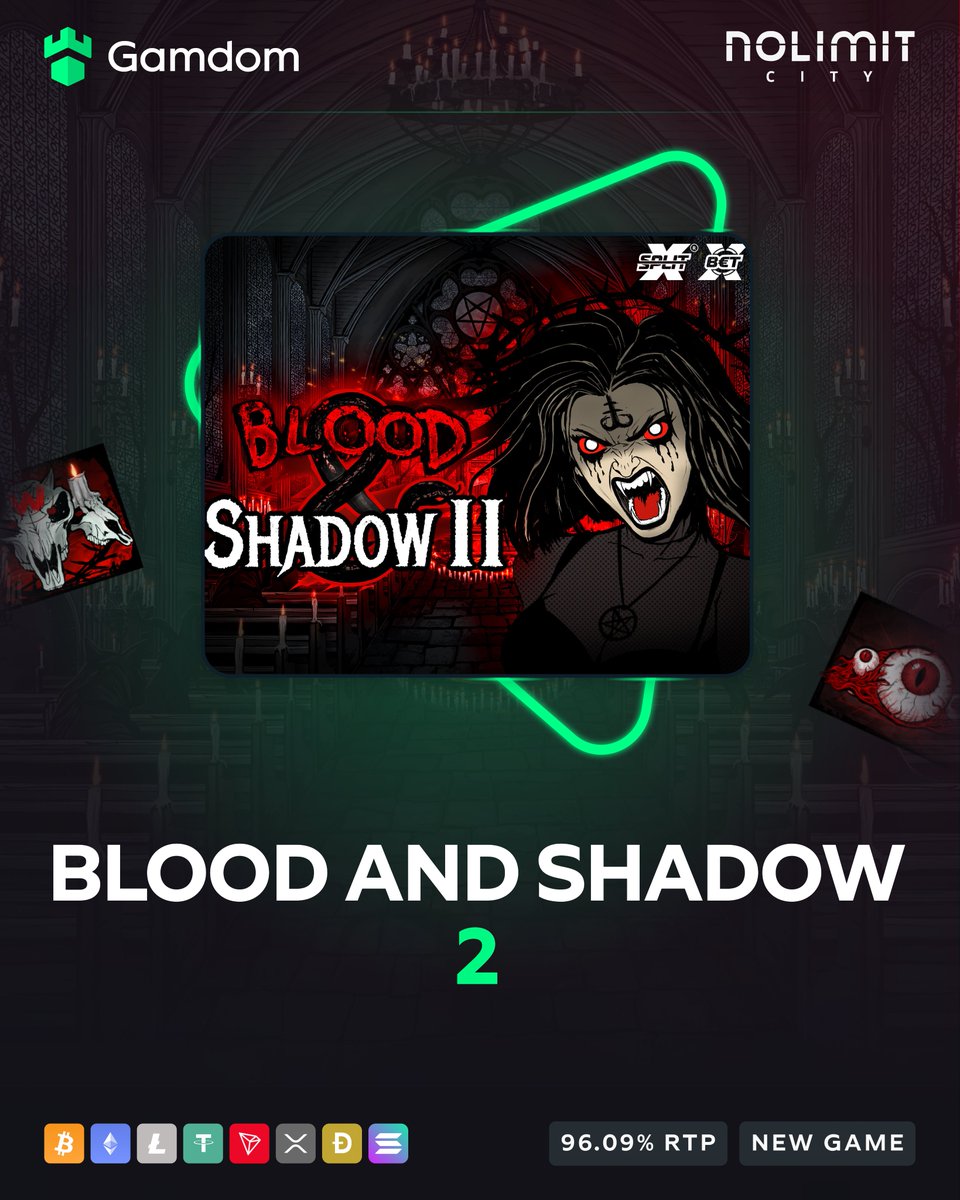 🩸 New Game: Blood &amp; Shadow 2 by Nolimit City! 🩸

Enter a chilling world of dark magic and mysterious rituals. 🕯️

Explore the shadows and seize your chance to win up to 16,161x your bet! 🐍

- 💚 + 🔄 + Tag a friend + Drop your userID for a shot at FREE spins!