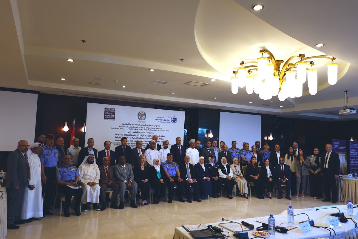 PenalReformInt's tweet photo. 📢 PRI & @UNHumanRights hosted a roundtable in Amman to address #prison overcrowding across MENA. Experts discussed pretrial detention, sentencing and the role of national #humanrights institutions.
Learn more here ➡ https://t.co/SN5DEqfHKt
#Overincarceration #PrisonReform #MENA https://t.co/bKvcTATy0G