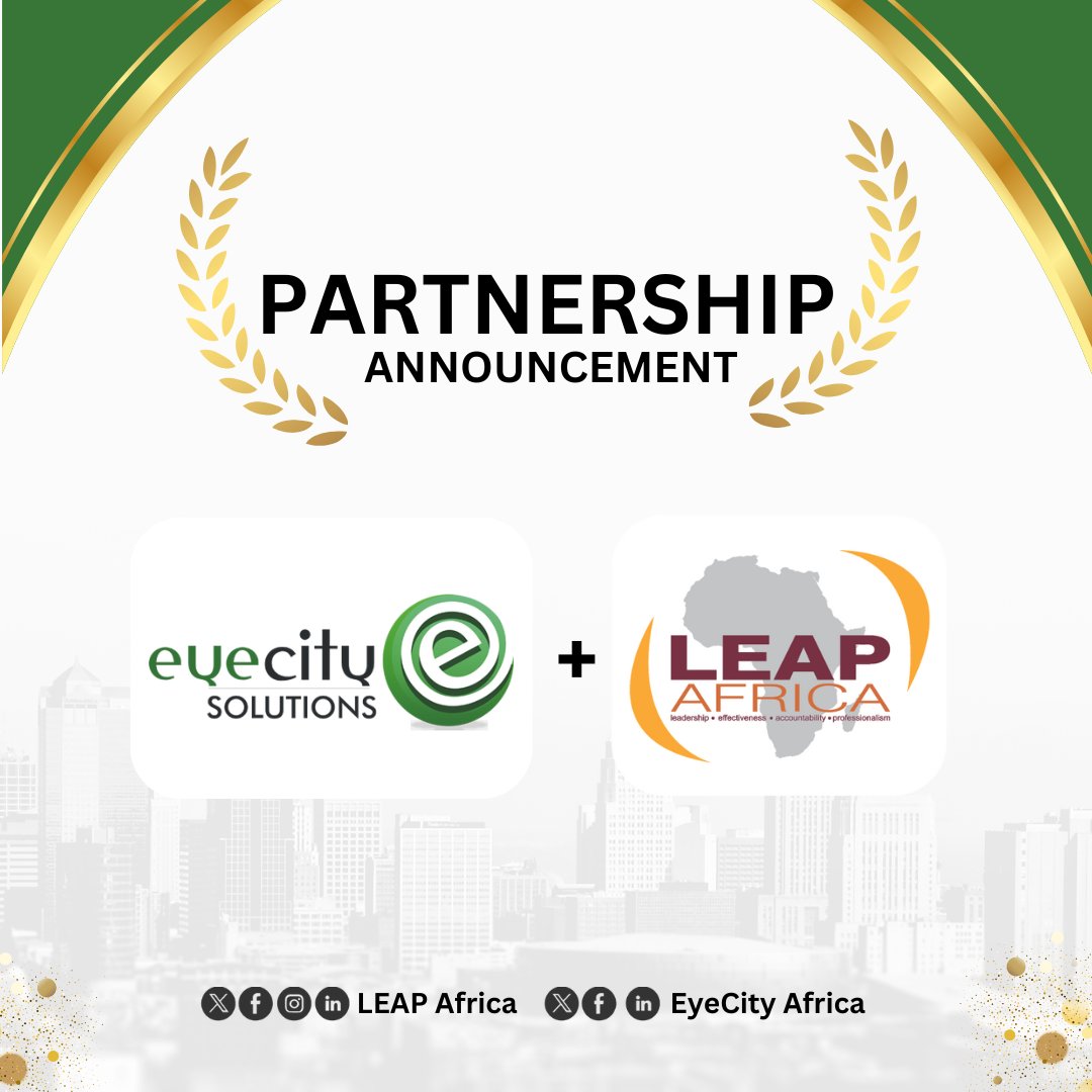LEAP Africa (@leapafrica) on Twitter photo Big News: <a href="/EyeCityAfrica/">EyeCity Africa</a> & <a href="/LEAPAfrica/">LEAP Africa</a> are partnering to drive innovation, entrepreneurship & leadership development across Africa! Together, we are committed to creating opportunities that will transform communities and foster sustainable growth.
#LEAPAfrica #EyeCityAfrica Big News: <a href="/EyeCityAfrica/">EyeCity Africa</a> & <a href="/LEAPAfrica/">LEAP Africa</a> are partnering to drive innovation, entrepreneurship & leadership development across Africa! Together, we are committed to creating opportunities that will transform communities and foster sustainable growth.
#LEAPAfrica #EyeCityAfrica