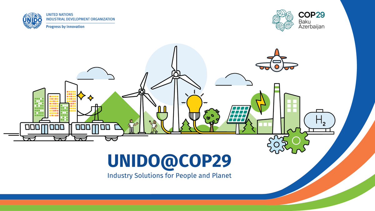 📢#UNIDOCOP29
📅11-22.11.2024
📍Baku 🇦🇿
As the global climate crisis escalates, #COP29 addresses climate challenges. Join us as we showcase innovative #solutions, forge global partnerships &amp; drive industrial transformation to create a sustainable future
👉unido.org/events/unidoco…