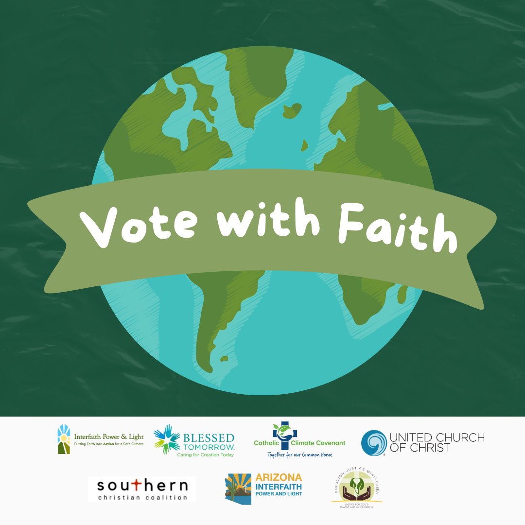 interfaithpower's tweet image. We’re joining with partners from across faith traditions to highlight the collective power of people of faith when we vote our values!🗳️

Caring for our neighbor, seeking peace, protecting our Sacred Earth; these are all on the ballot. Show up and vote with faith! #FaithfulVoter