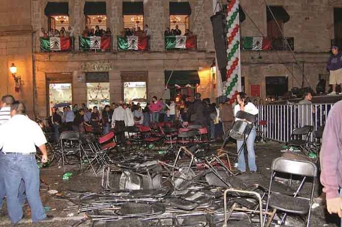 Terribles los granadazos del 15 de septiembre de 2008…lo recuerda? <a href="/FelipeCalderon/">Felipe Calderón 🇲🇽🇺🇦</a>