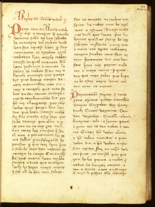 Entre 1190 et 1213 : Rédaction du Razós de trobar par le troubadour catalan Raimon Vidal de Besalú. C'est la plus ancienne étude grammaticale d'une langue romane (en l'occurrence l'Occitan), destinée à un public qui voulait comprendre et juger les compositions des troubadours.