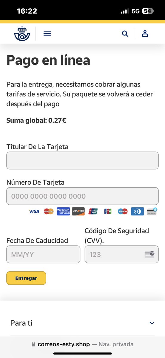 Olguigu's tweet photo. Paso 2 tus datos personales.
Paso 3 la estafa de céntimos para tener tus datos de la tarjeta https://t.co/v7ATeUpRFm