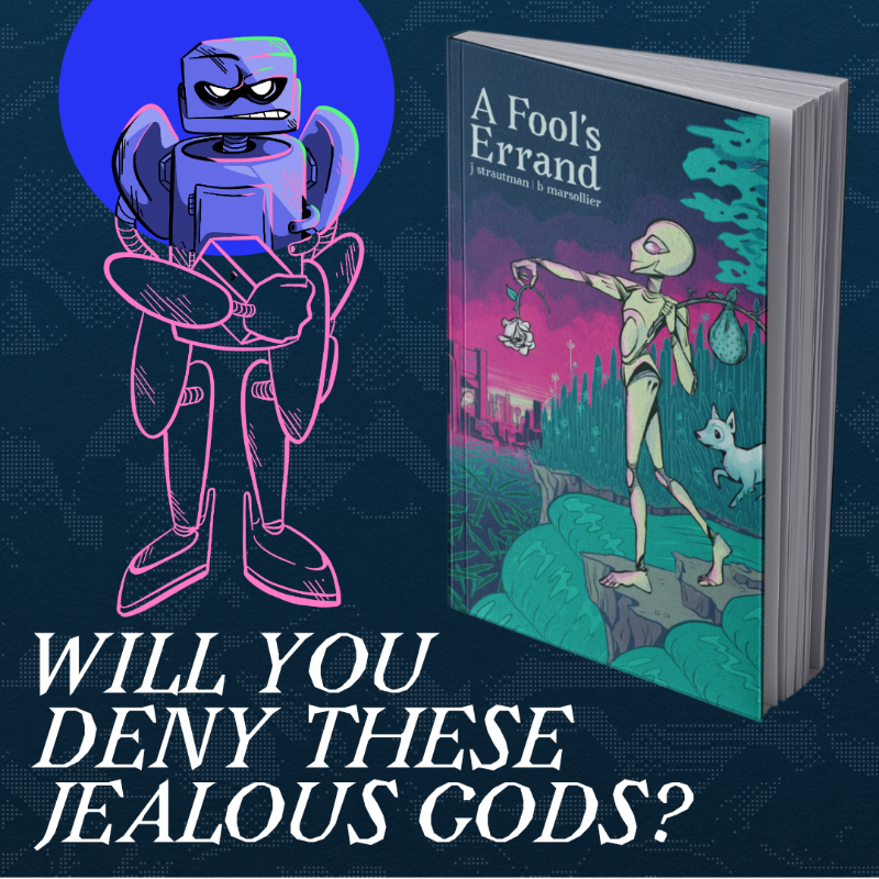 planetarcanapod's tweet photo. A Fool’s Errand is a tarot-fueled science fantasy game set in a post-calamity world of Androids, Humans, and those in between.

The more power the Fools get, the more calamities are visited upon the planet, the closer the world gets to the next Big Oops. 

AND IT'S LIVE NOW!