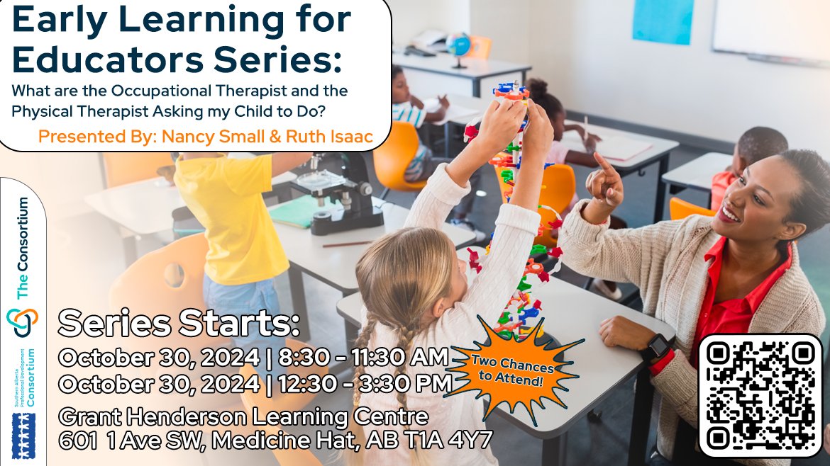 sapdc_info's tweet image. Behavior management can be challenging with young learners. On October 30 in Medicine Hat, gain essential tools to support positive classroom dynamics and set your students up for success!

Let&apos;s help children thrive in communication!
Learn more at: sapdc.ca/program/13269
#SAPDC