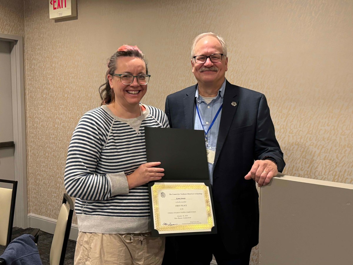Karen Stewart wins paper competition! Congratulations Karen!

bu.edu/archaeology/20… 

<a href="/BU_Tweets/">Boston University</a> 
<a href="/CNEHA_org/">CNEHA</a>