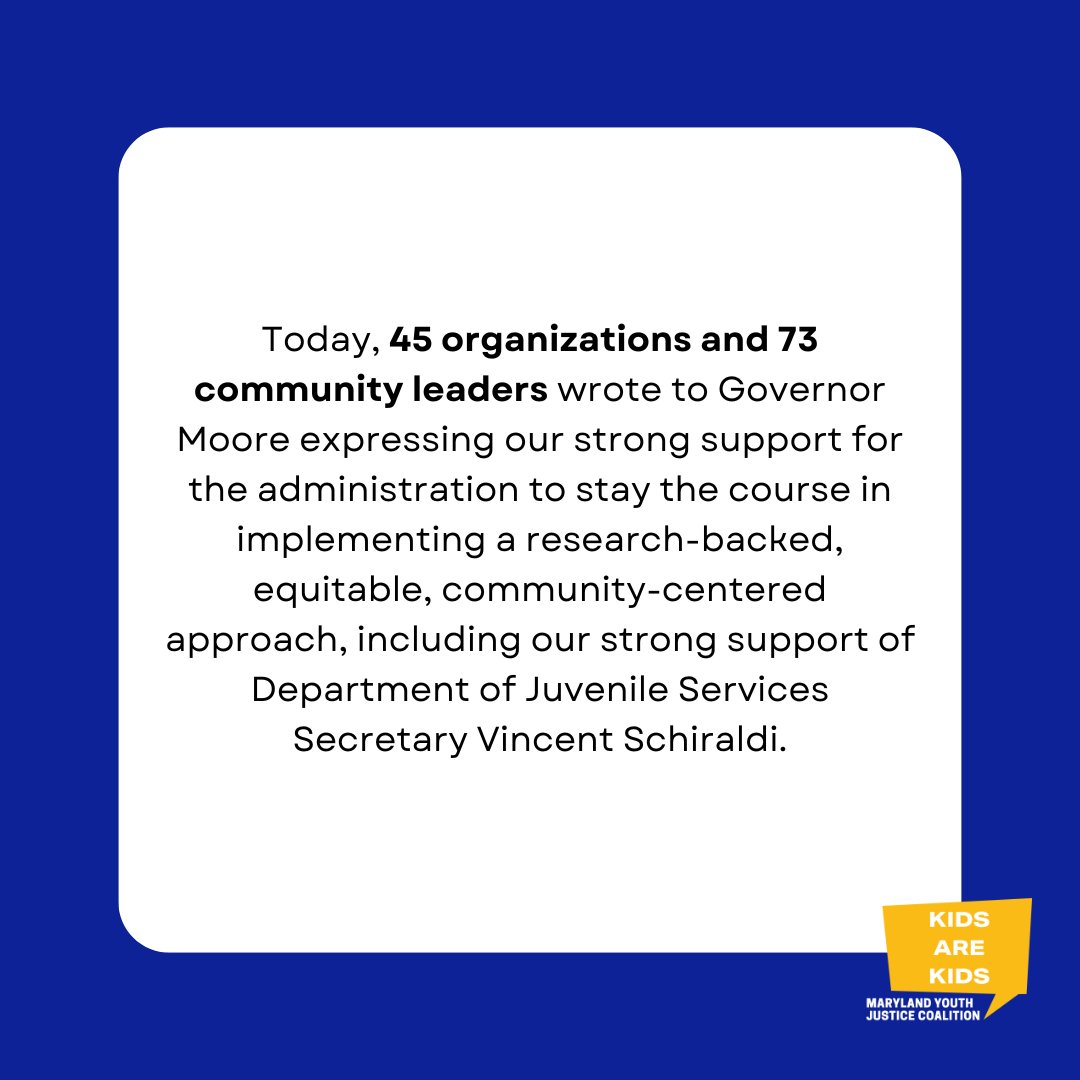 National Youth Justice Network (@wearenyjn) on Twitter photo NYJN joins 118 signatories calling for youth justice approaches that improve community safety & achieve better outcomes for kids. We must commit to research-backed, equitable, community-centered approaches & reject outdated "tough" on kids policies. #CareNotCages <a href="/mdyouthjustice/">Maryland Youth Justice Coalition</a> NYJN joins 118 signatories calling for youth justice approaches that improve community safety & achieve better outcomes for kids. We must commit to research-backed, equitable, community-centered approaches & reject outdated "tough" on kids policies. #CareNotCages <a href="/mdyouthjustice/">Maryland Youth Justice Coalition</a>