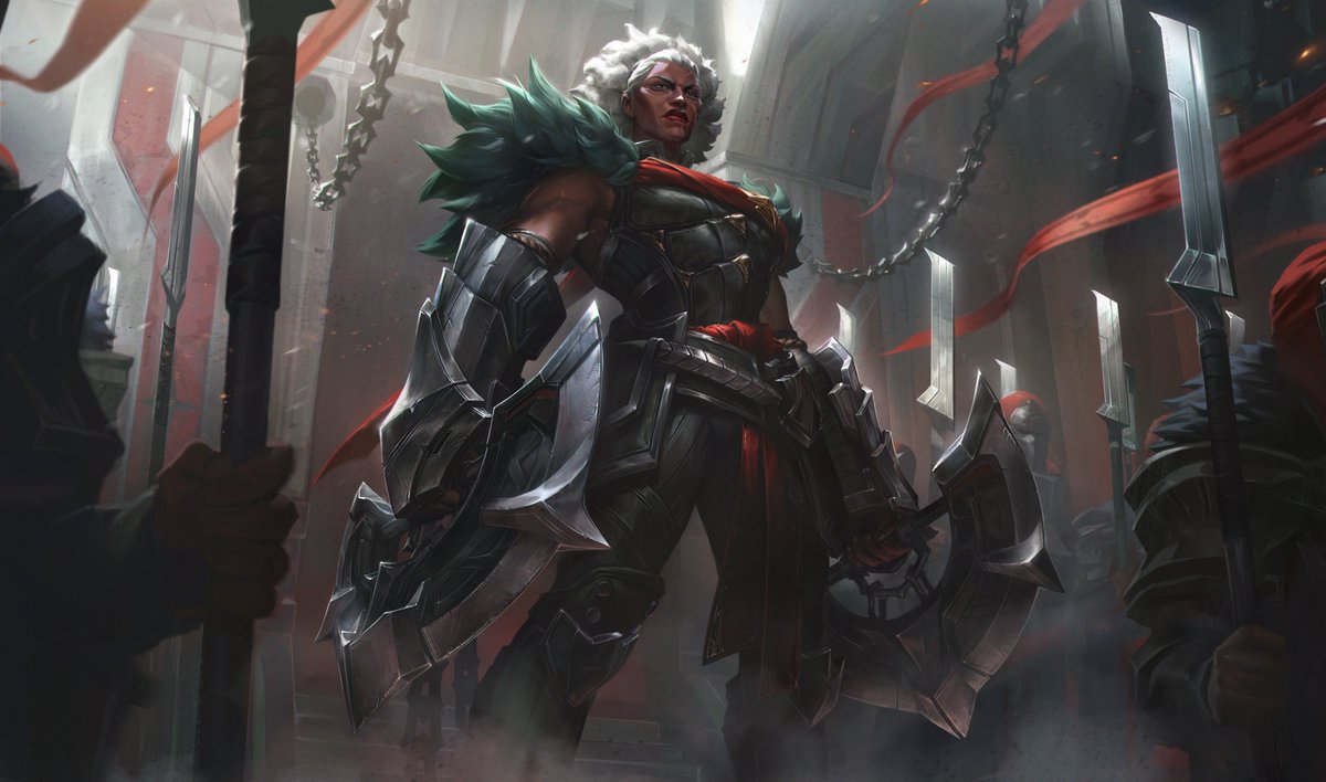 「Coged lo que se os debe. Ambessa llegará」|League of Legends ESのイラスト