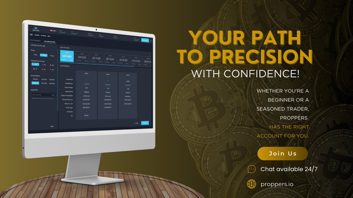 Proppers_io's tweet photo. Take control of your trading journey with Propper's advanced platform. Whether you're a beginner or an experienced trader, we have the right tools and strategies to help you succeed with confidence. 📈💼  

Join us today and start trading smarter, not harder. https://t.co/QKTaNMlyQ7
