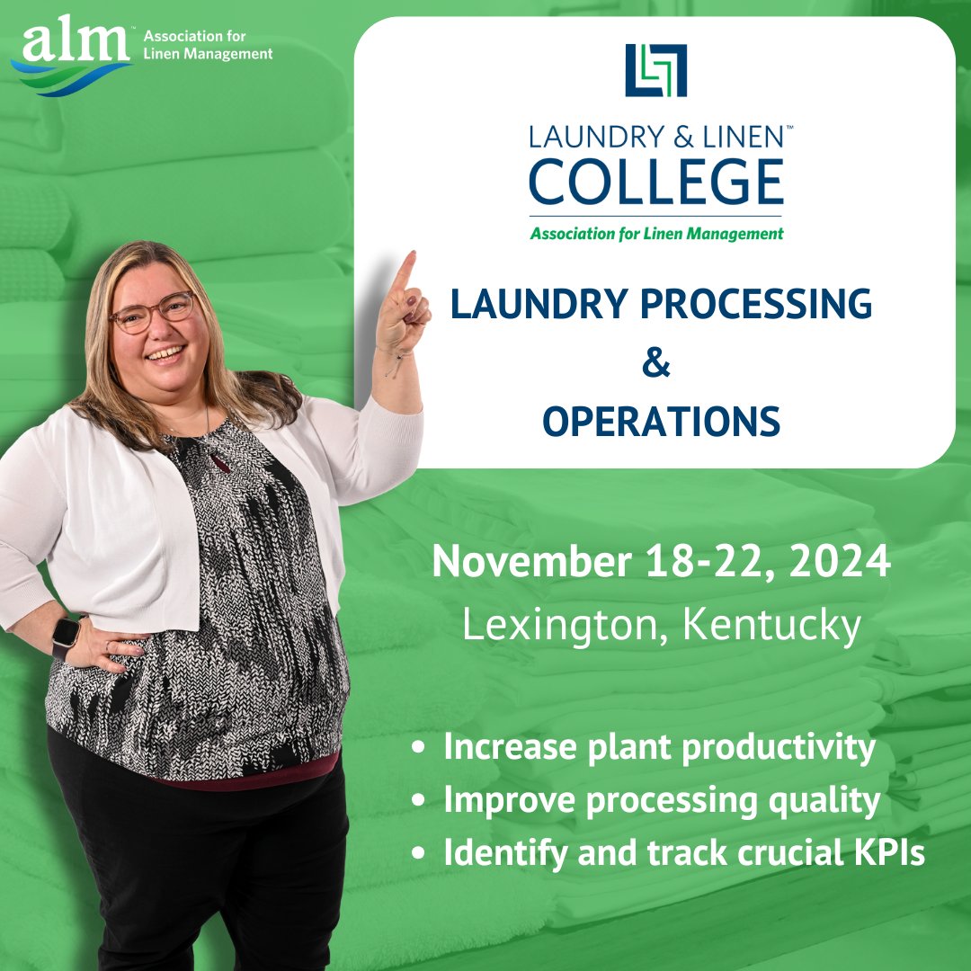 🚨 LAST CHANCE for Early Registration! 🚨

Only 2 days left to register for our Laundry Processing and Operations Session!
👉 Spots are limited, and hotel block closes on October 24! Register today and unlock the benefits!

🔗almnet.org/events/registe…

#ALM #LaundryandLinenCollege