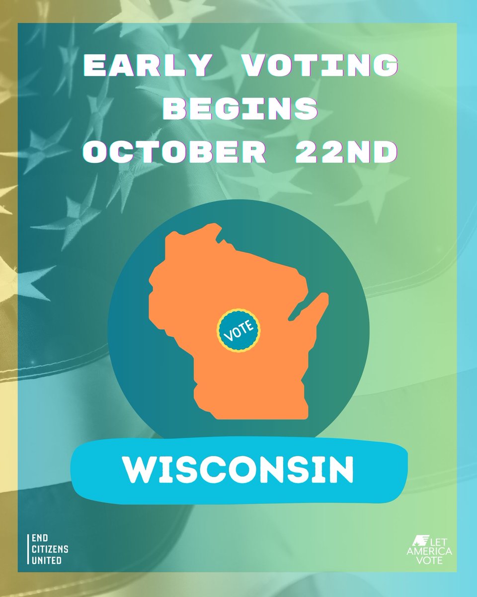 StopBigMoney's tweet image. 🚨 Heads up, Wisconsin, early voting has begun! We’re proud to support our endorsed candidates:

🔵 VP @KamalaHarris and Gov. @Tim_Walz for President and Vice President
🔵 Sen. @tammybaldwin for U.S. Senate, #WISEN
🔵 Rep. @MarkPocan for U.S. House, #WI02
