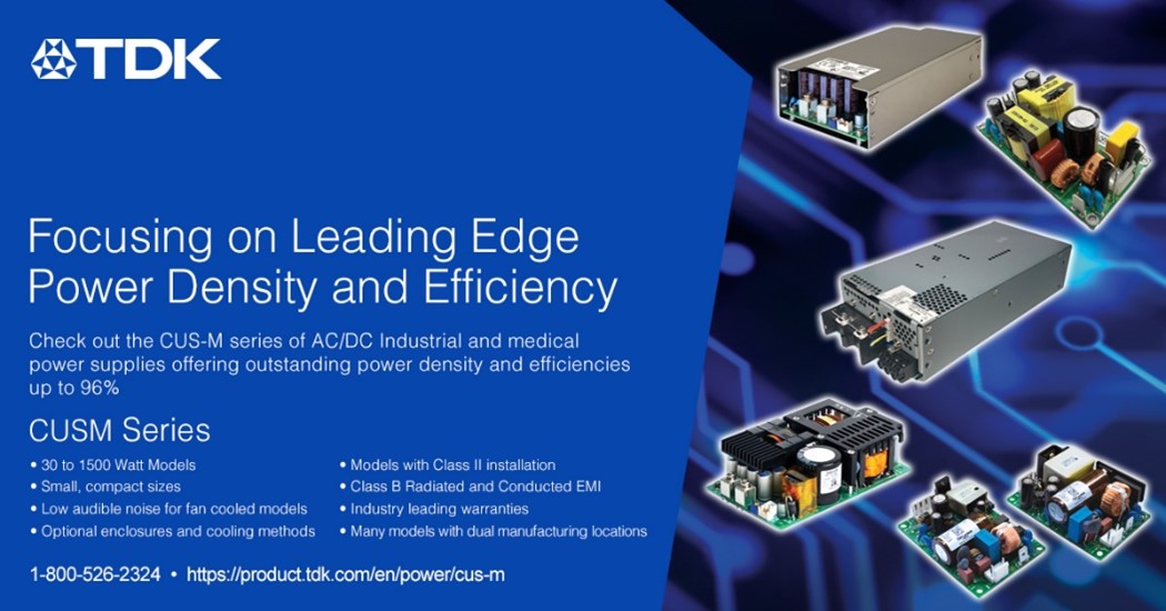 tdklambda's tweet photo. TDK-Lambda’s CUS series power supplies provide high power density and efficiency for compact, high-performance applications.
The Series is designed with advanced tech for reliable energy-efficient power. 💫 https://t.co/fC0b5lZwGb
🔹#TDKLambda🔹#reliablepower🔹#powersolutions https://t.co/d4LGK3gG4e
