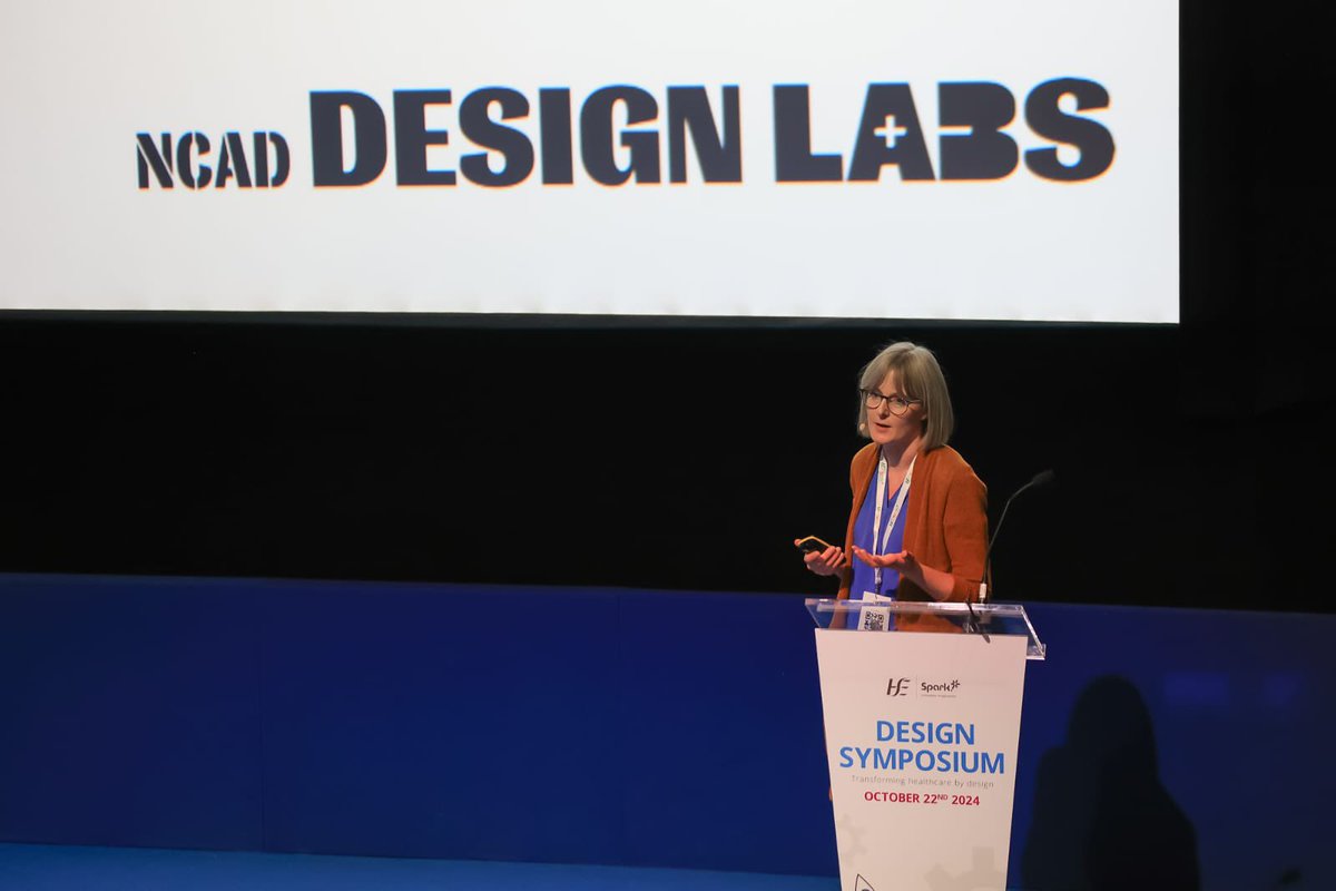 ProgrammeSpark's tweet photo. Dr Emma Creighton, Lecturer in Interaction and Product Design at @NCAD_Dublin , spoke to us today on the 'Academic Design School Perspective for Design in Healthcare.' 

#BetterPublicServices #TransformationWeek https://t.co/GLgnUnkBPx