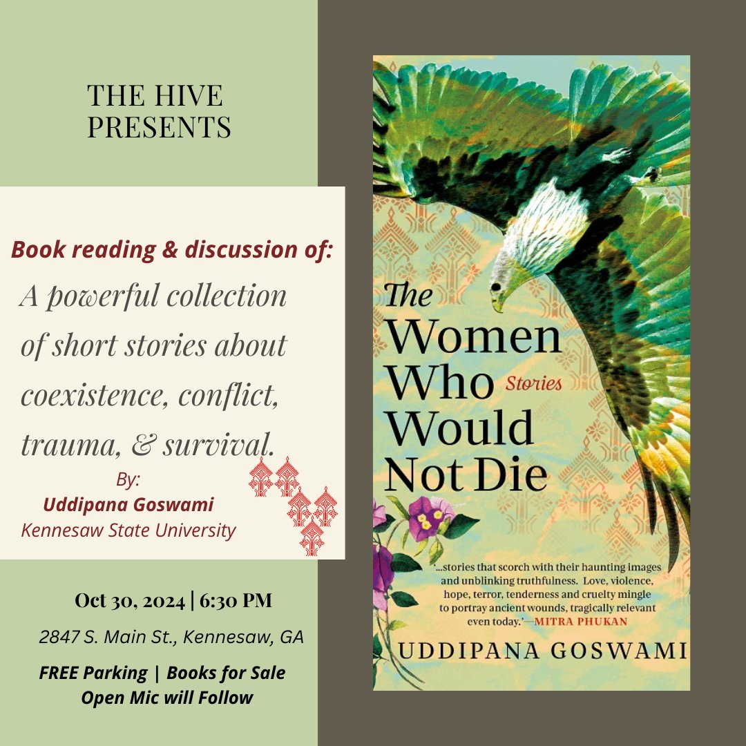 Please join us for an evening of literature and conversation at Dr. Uddipana Goswami's book reading event on October 30th.
#ConfictManagement #ConflictResolution #Peace