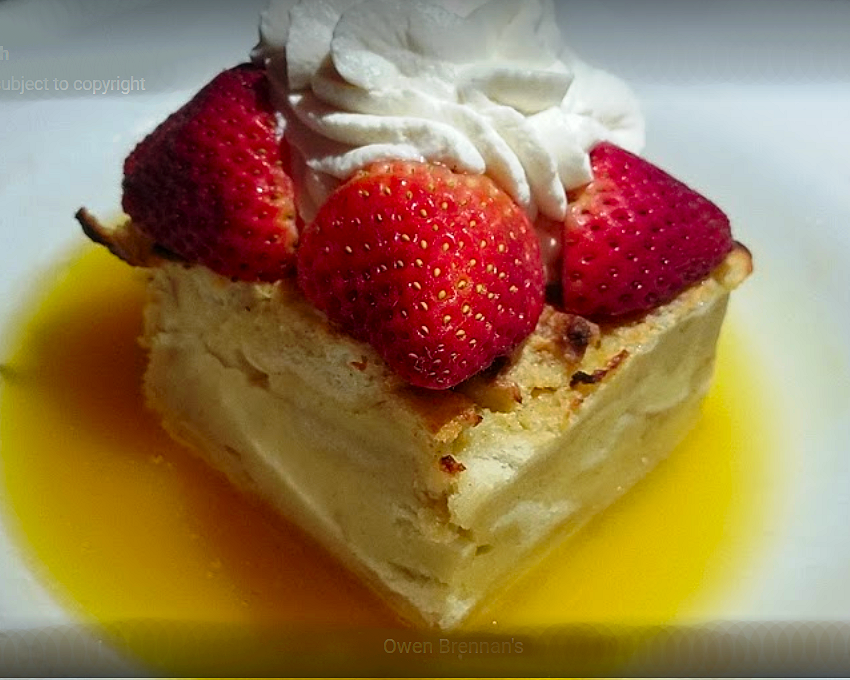 brennansmemphis's tweet photo. Bread pudding 🍞 dates back to 11th-century England, earning the nickname "poor man's pudding" due to food shortages. How about enjoying a warm slice with coffee ☕ on the patio? 🌤️

#BreadPudding #ComfortFood #CozyVibes #CoffeeLovers https://t.co/0CzK41pVR1