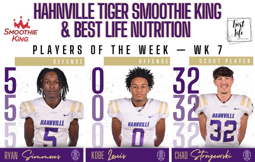 Week 7 Players of the Week!!