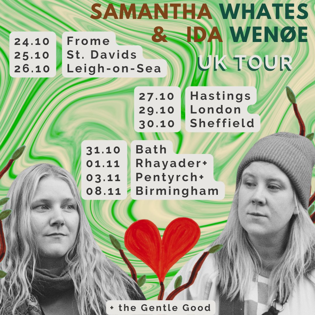 idawenoe's tweet photo. So excited to be back playing with @samantha_whates in the UK (@ghbonello joining us in Wales &amp; @jessiereidmusic in London &amp; Birmingham).    

Shows in #Frome #StDavids #LeighOnSea #Hastings #London #Sheffield #Bath #Rhayader #Pentyrch #Birmingham ... we'd love you to join us! https://t.co/phQn3304Rt