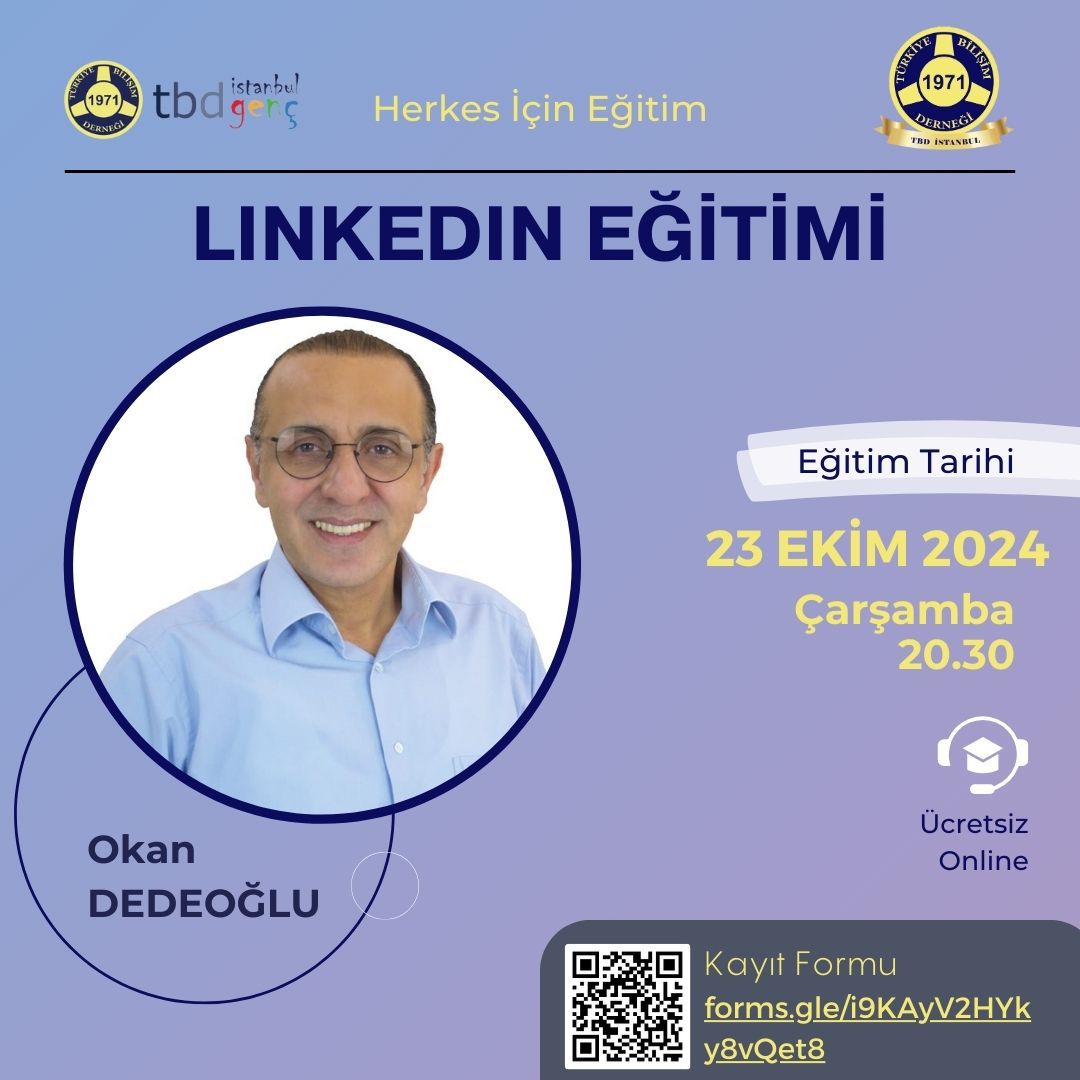 odedeoglu's tweet image. ÜCRETSİZ

LinkedIn eğitimime sizleri bekliyorum 

Başvuru için: 

forms.gle/Gi71K7ac7q4hTz…