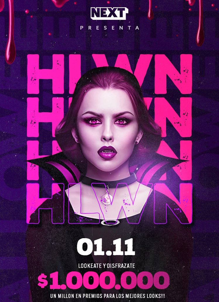 HALLOWEEN en Next!🎃
Viernes 1 de Noviembre 

$1.000.000 en efectivo para los mejores disfraces.. vos ya tenes pensado el tuyo?

#NextbyLatino #Guatraché