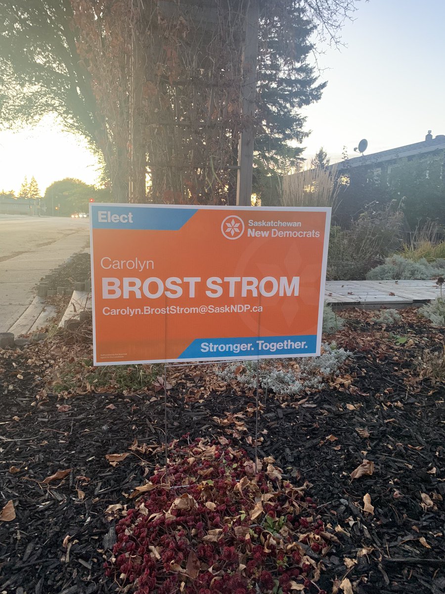 Voting starts today and I’ll be voting for Carolyn Brost Strom. I’m voting for a party that will fund public education, stop the privatization of health care services, and stop the attack on vulnerable children. In the words of House Speaker, Randy Weekes, “enough is enough.”