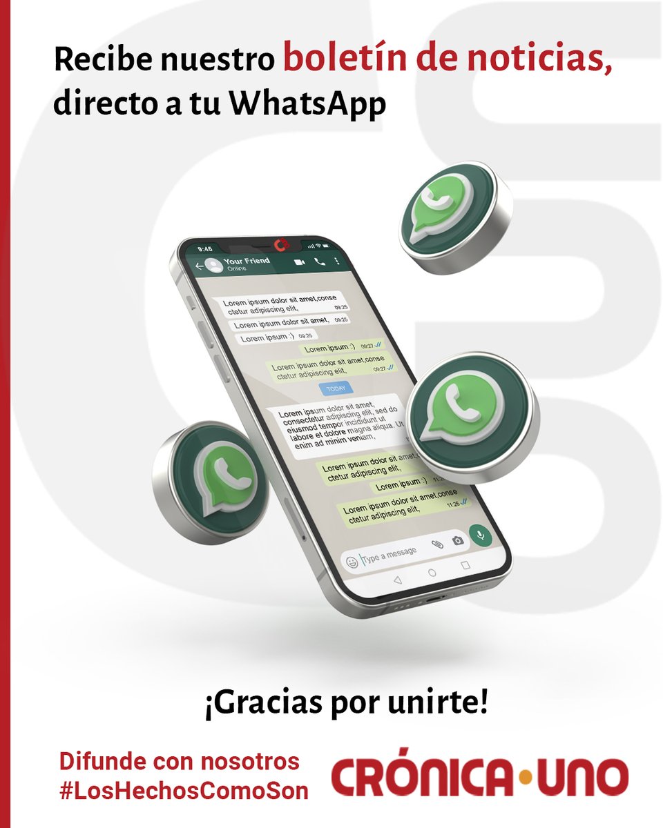 ¿Ya te suscribiste a nuestro boletín de noticias? No te pierdas ni un detalle, mantente informado y descubre la verdad detrás de las noticias. ¡Suscríbete y difunde con nosotros #LosHechosComoSon! ow.ly/kFWa50TAEQh