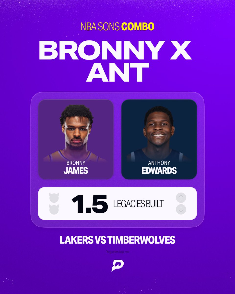 PrizePicks's tweet image. LeBron's son vs MJ's son