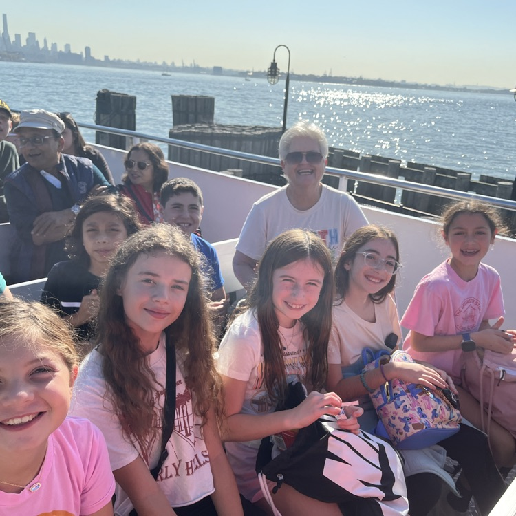 Fourth graders at Coolidge on the ferry headed to Ellis Island!